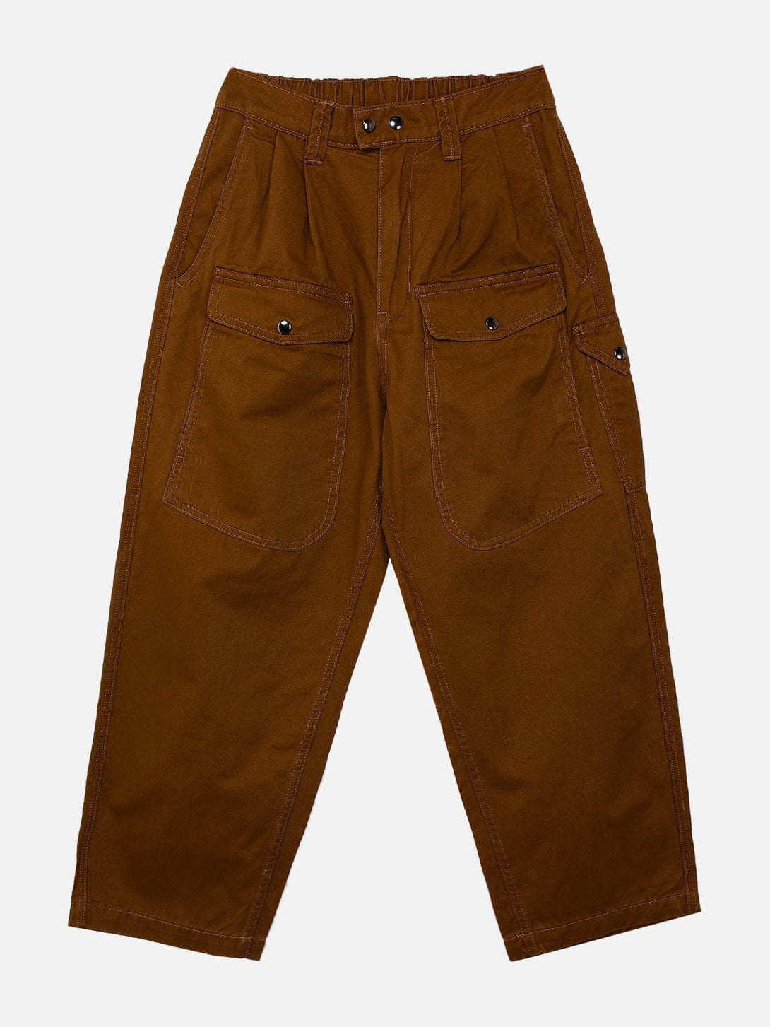 Helmiss - Solid Button Pants- Streetwear Fashion - helmiss.com