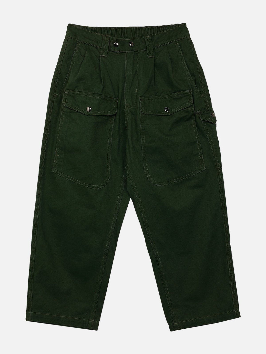 Helmiss - Solid Button Pants- Streetwear Fashion - helmiss.com