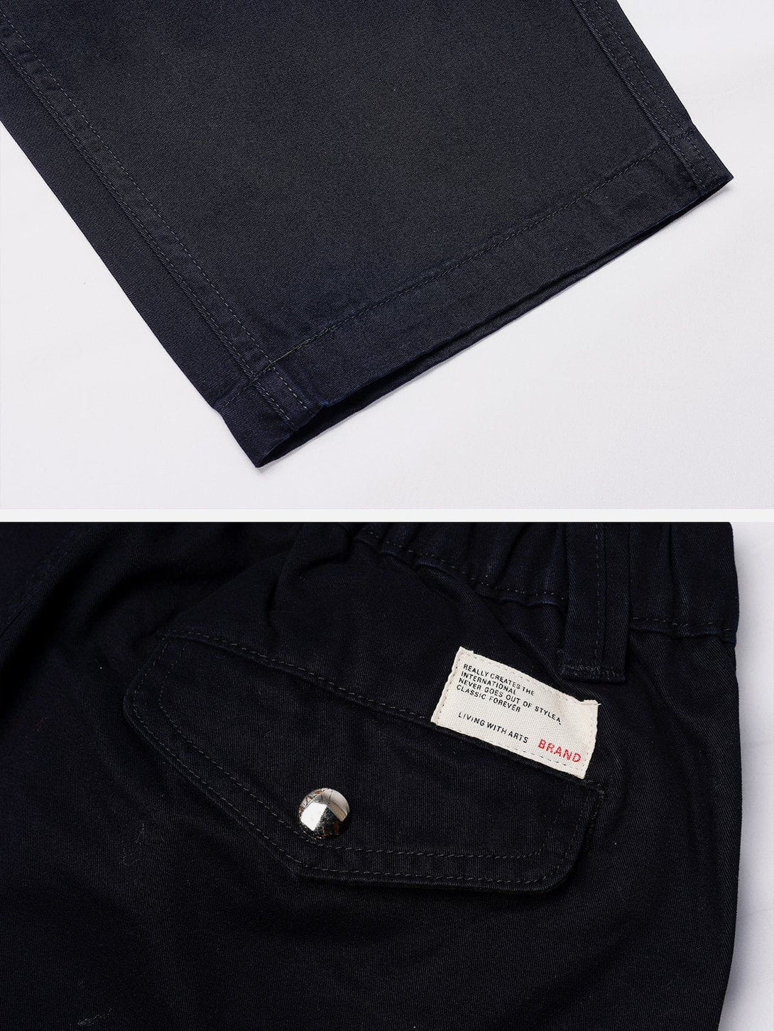 Helmiss - Solid Button Pants- Streetwear Fashion - helmiss.com