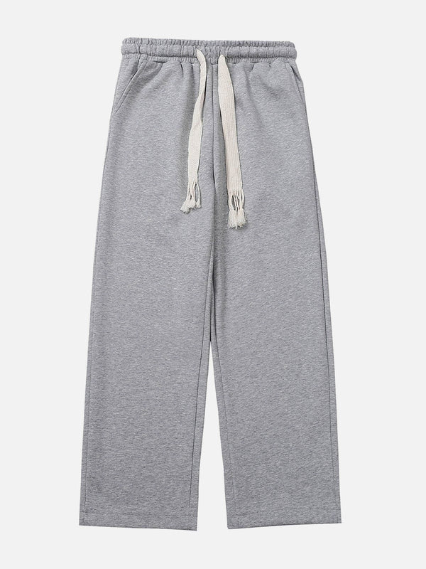 Helmiss - Solid Color Big Drawstring Sweatpants- Streetwear Fashion - helmiss.com