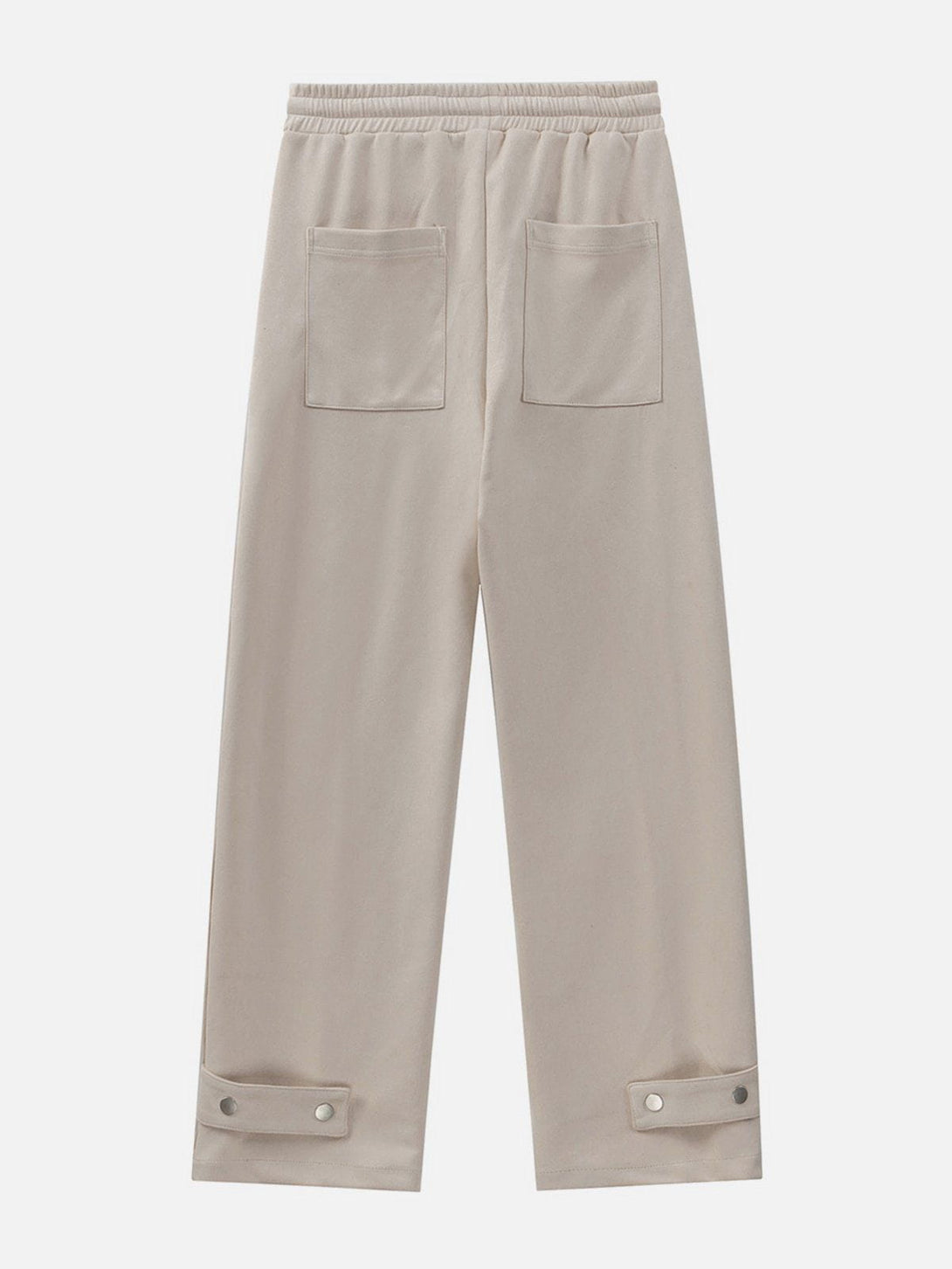 Helmiss - Solid Color Breasted Sweatpants- Streetwear Fashion - helmiss.com