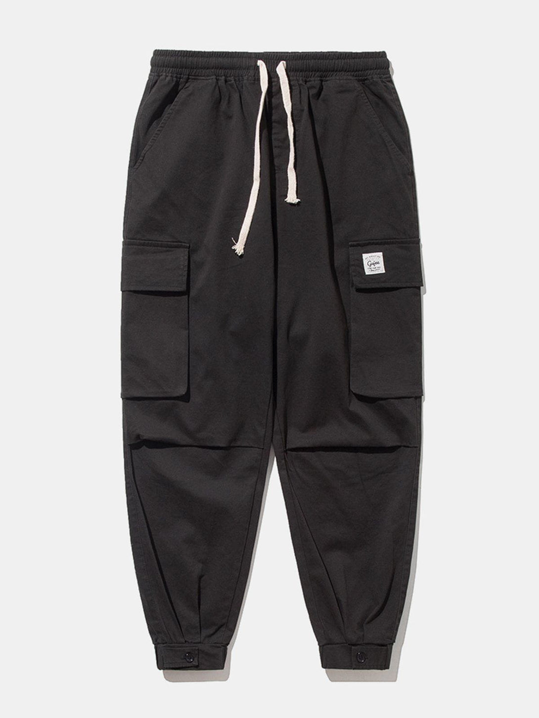 Helmiss - Solid Color Casual Cargo Pants- Streetwear Fashion - helmiss.com