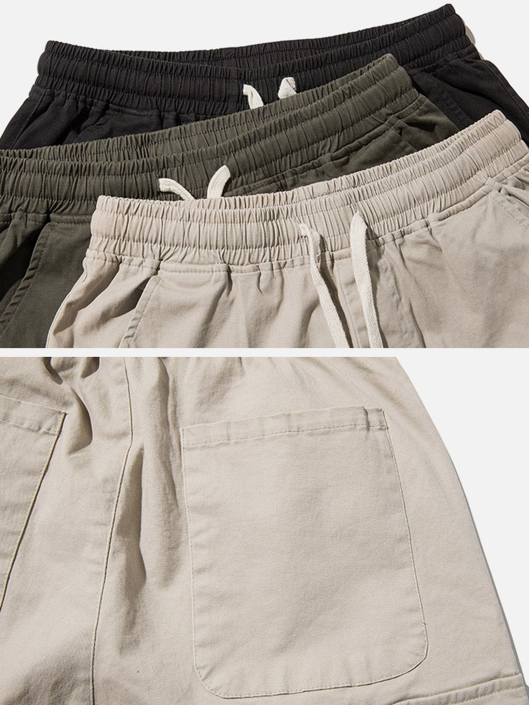 Helmiss - Solid Color Casual Cargo Pants- Streetwear Fashion - helmiss.com