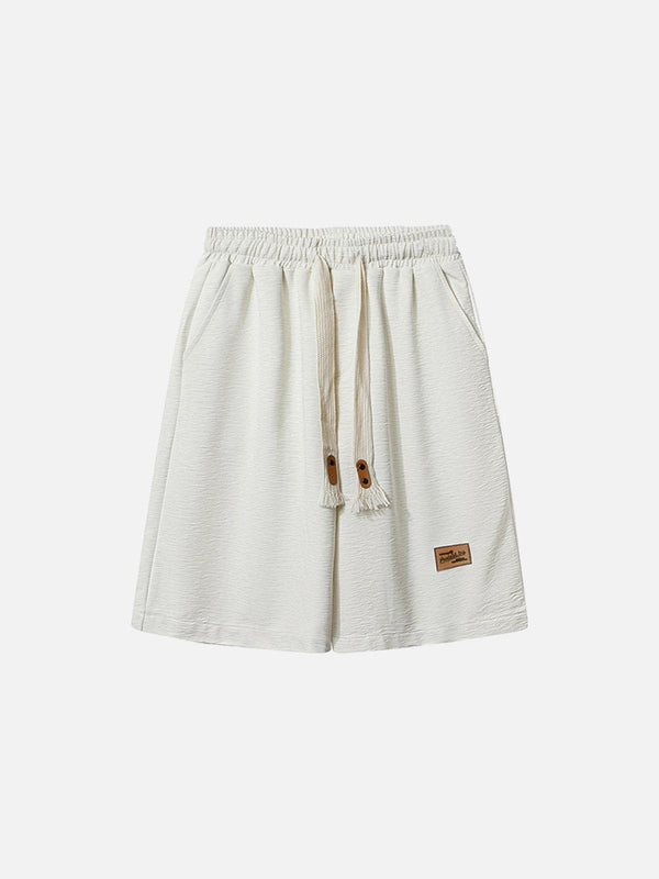 Helmiss - Solid Color Cool Fabric Shorts- Streetwear Fashion - helmiss.com