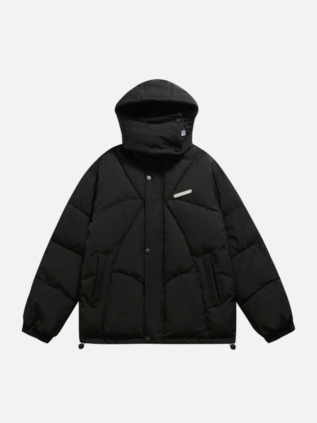 Helmiss - Solid Color Detachable Cap Winter Coat- Streetwear Fashion - helmiss.com