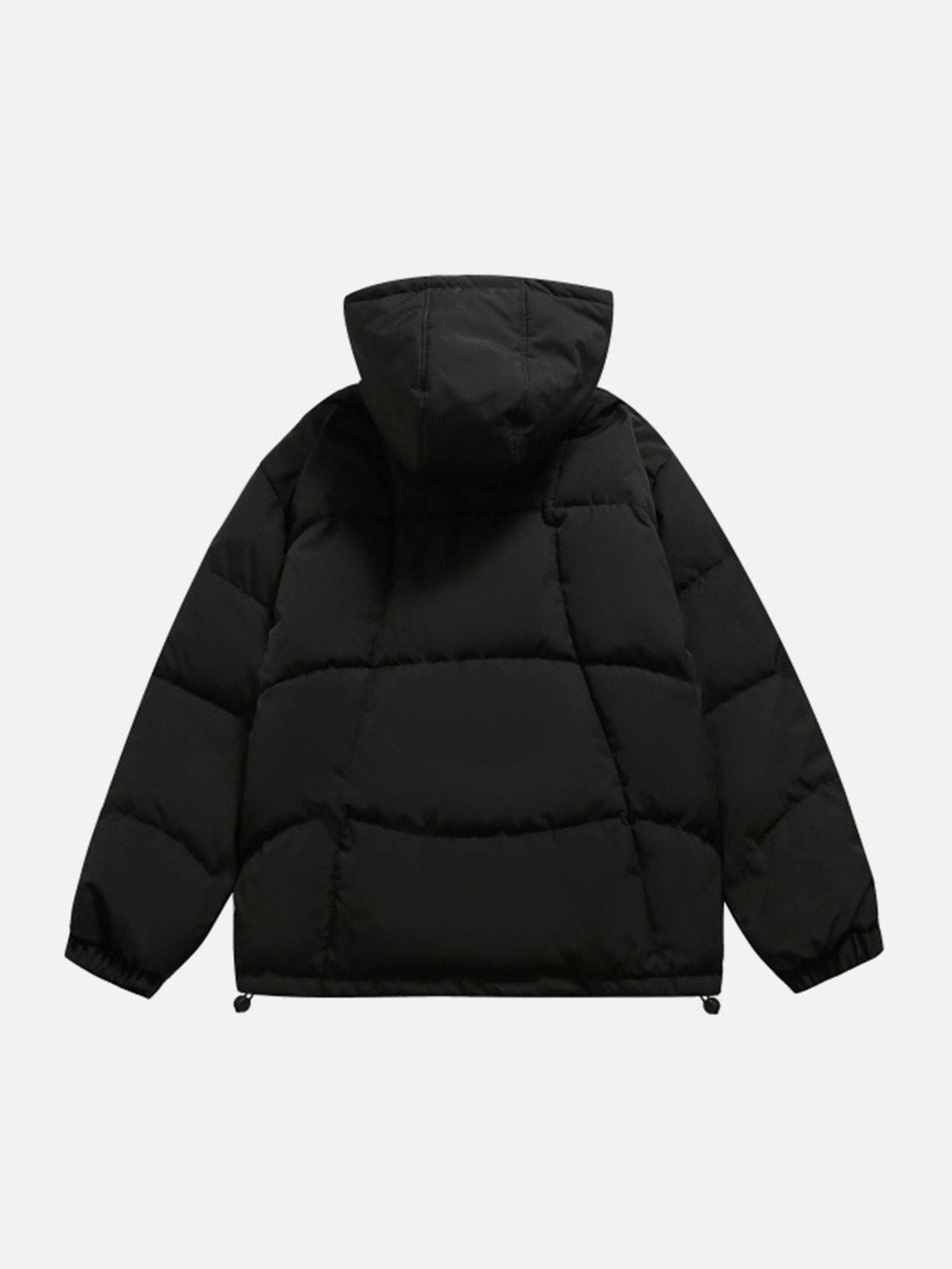 Helmiss - Solid Color Detachable Cap Winter Coat- Streetwear Fashion - helmiss.com