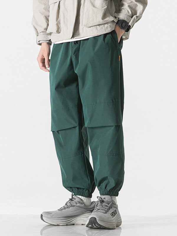 Helmiss - Solid Color Drawstring Cargo Pants- Streetwear Fashion - helmiss.com