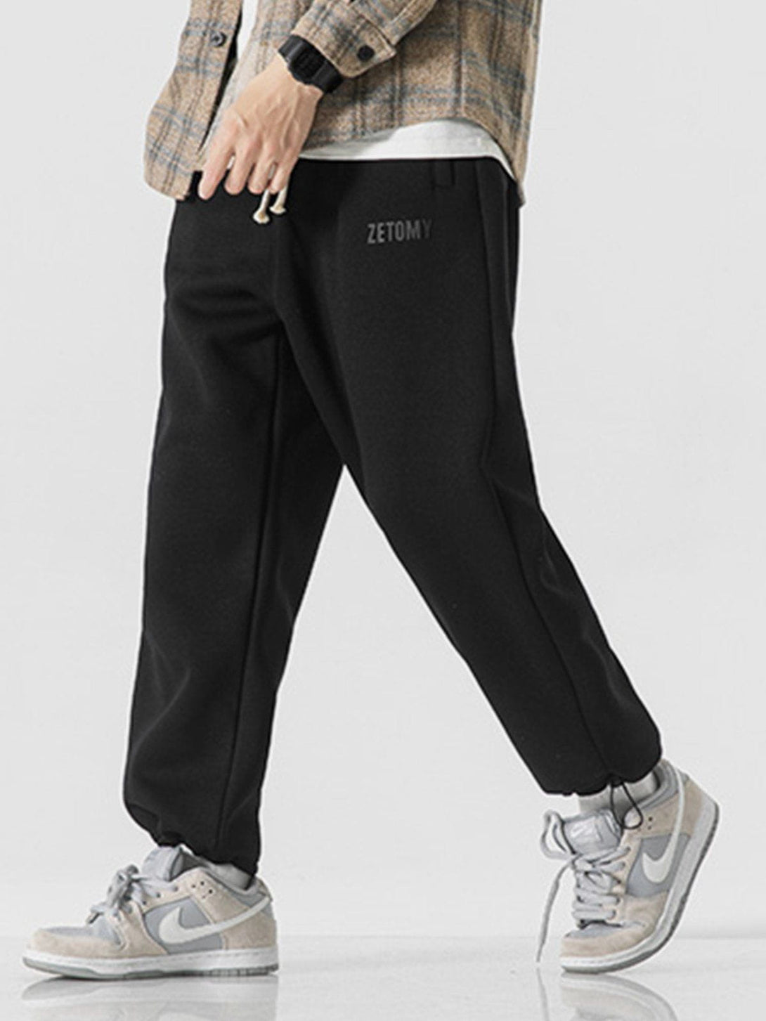 Helmiss - Solid Color Drawstring Pants- Streetwear Fashion - helmiss.com