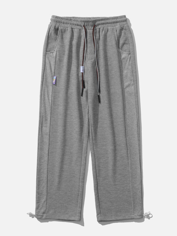 Helmiss - Solid Color Drawstring Sweatpants- Streetwear Fashion - helmiss.com