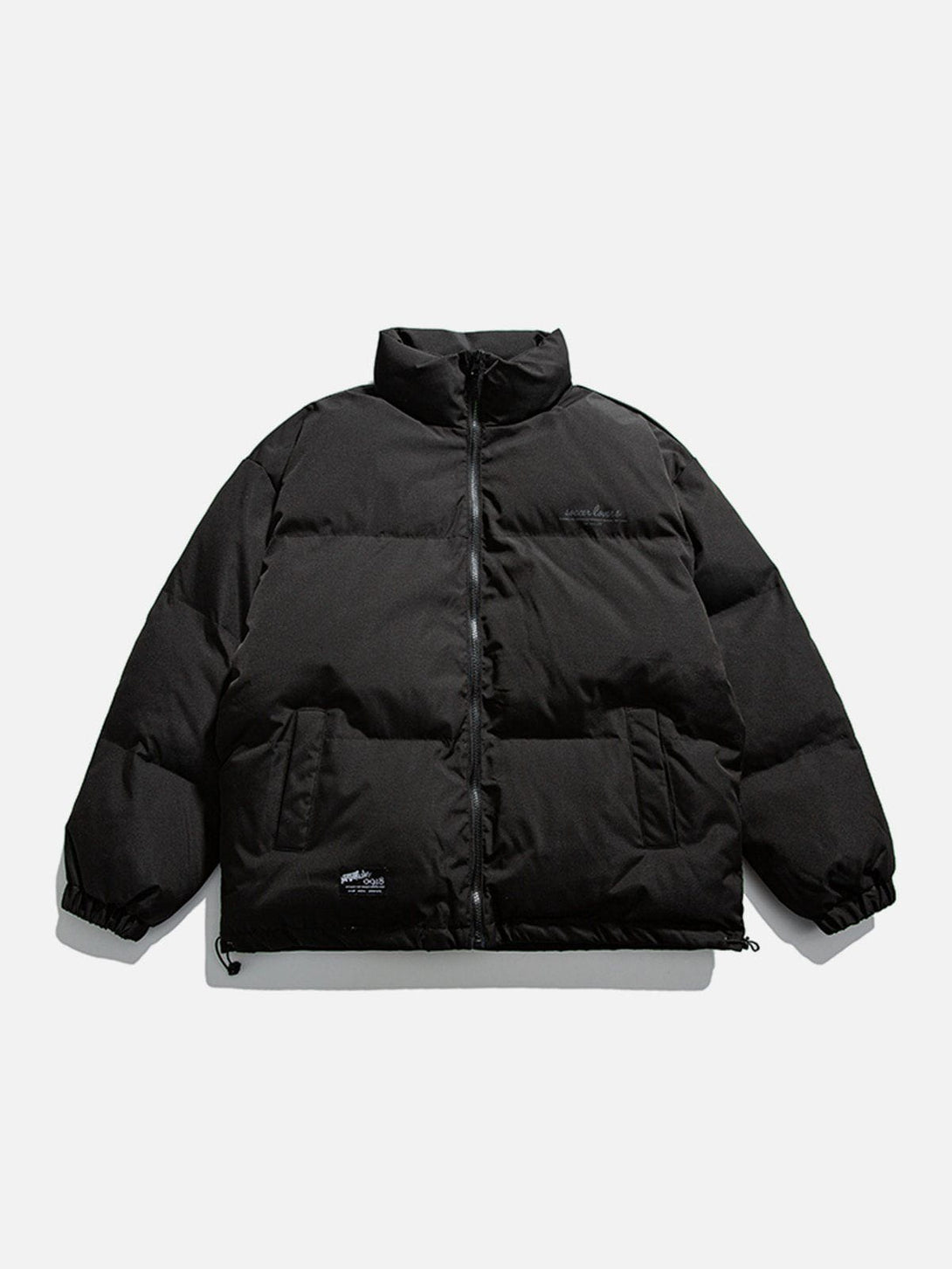 Helmiss - Solid Color Drawstring Winter Coat- Streetwear Fashion - helmiss.com