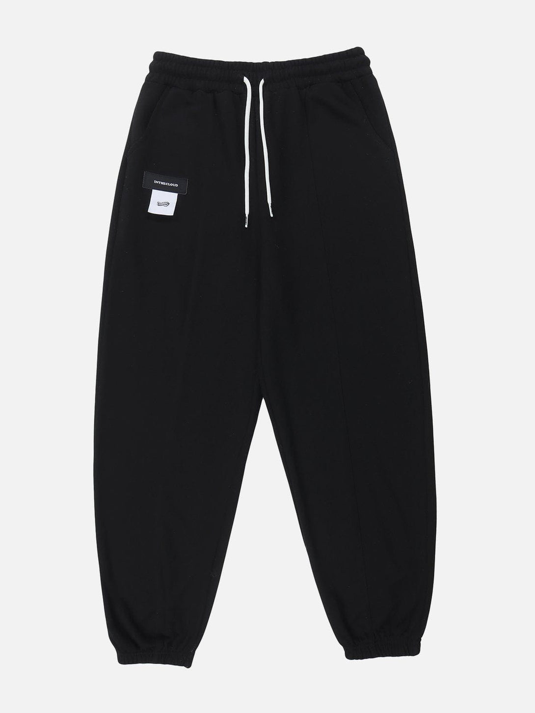 Helmiss - Solid Color Embroidery Sweatpants- Streetwear Fashion - helmiss.com