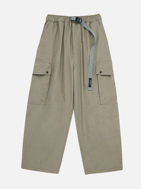 Helmiss - Solid Color Functional Cargo Pants- Streetwear Fashion - helmiss.com