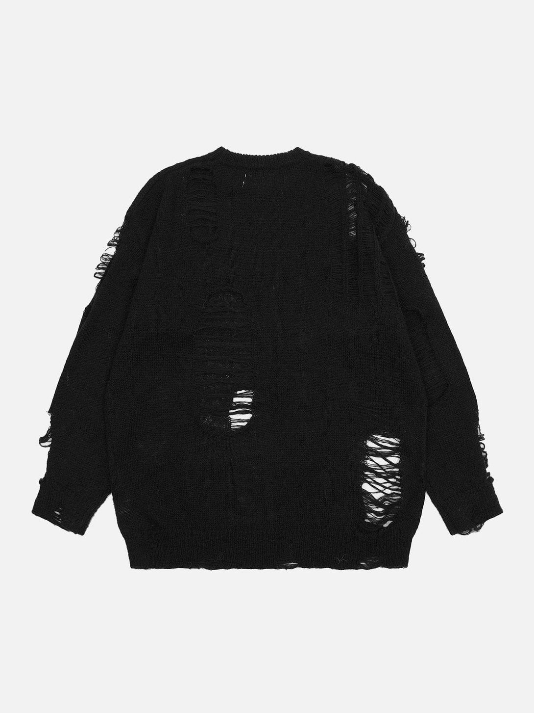 Helmiss - Solid Color Hole Sweater- Streetwear Fashion - helmiss.com