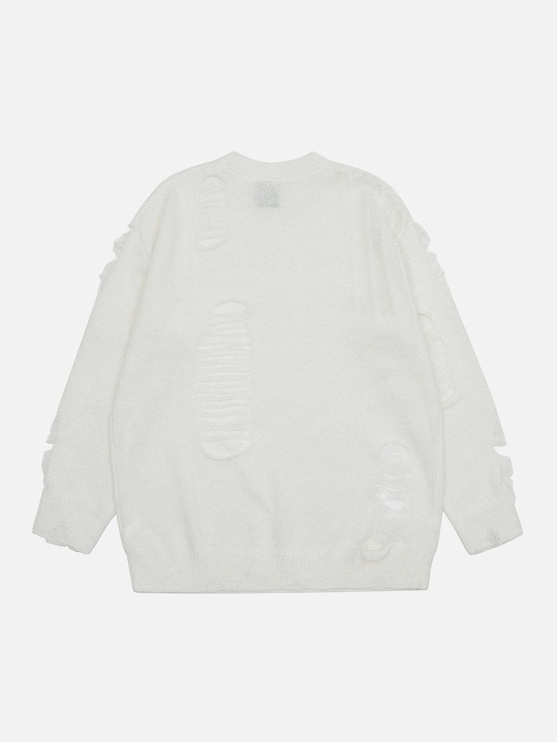 Helmiss - Solid Color Hole Sweater- Streetwear Fashion - helmiss.com