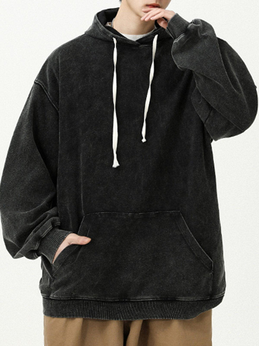 Helmiss - Solid Color Hoodie- Streetwear Fashion - helmiss.com