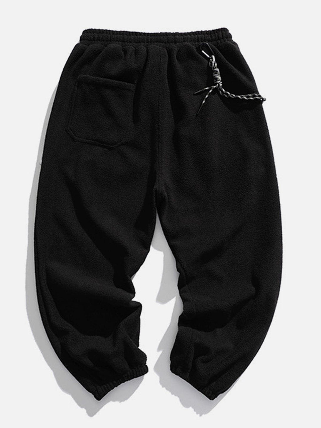 Helmiss - Solid Color Loose Drawstring Sweatpants- Streetwear Fashion - helmiss.com