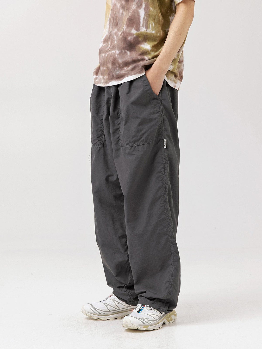 Helmiss - Solid Color Multiple Pockets Cargo Pants- Streetwear Fashion - helmiss.com