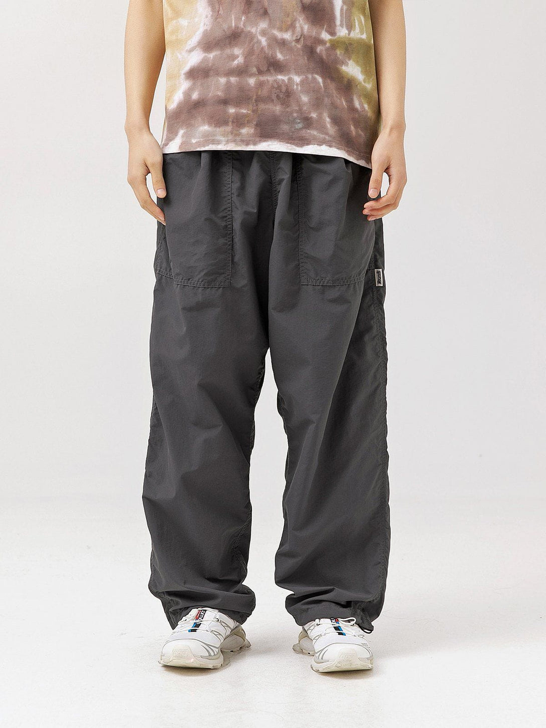 Helmiss - Solid Color Multiple Pockets Cargo Pants- Streetwear Fashion - helmiss.com