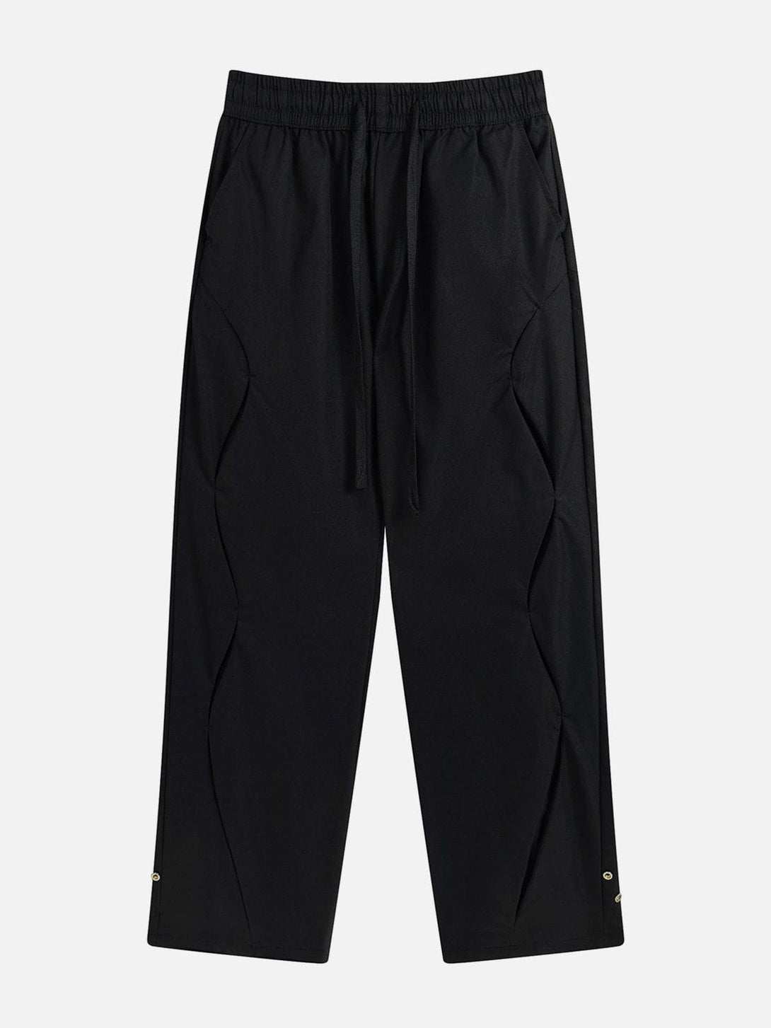 Helmiss - Solid Color Patchwork Pants- Streetwear Fashion - helmiss.com