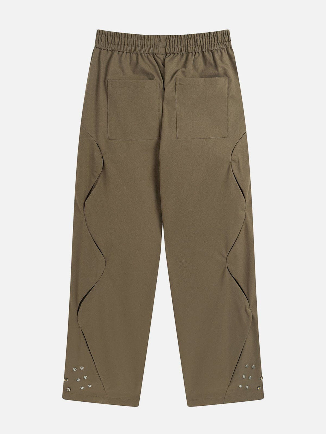 Helmiss - Solid Color Patchwork Pants- Streetwear Fashion - helmiss.com