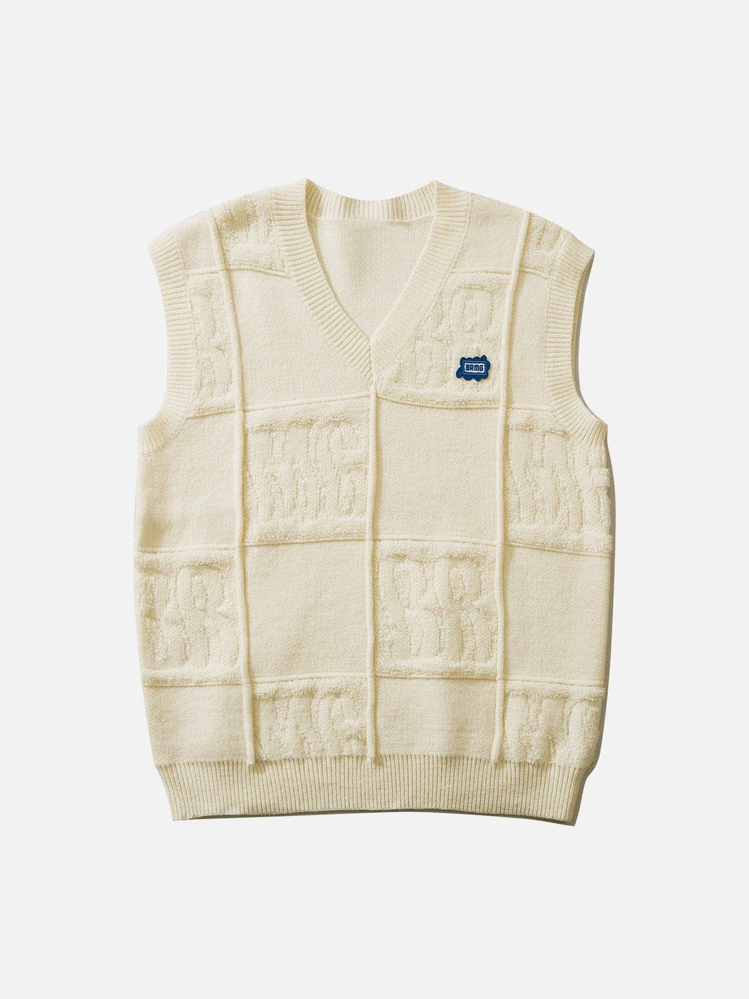 Helmiss - Solid Color Plaid Sweater Vest- Streetwear Fashion - helmiss.com