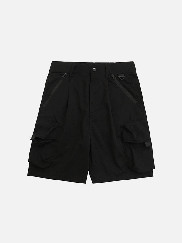 Helmiss - Solid Color Pocket Cargo Shorts- Streetwear Fashion - helmiss.com