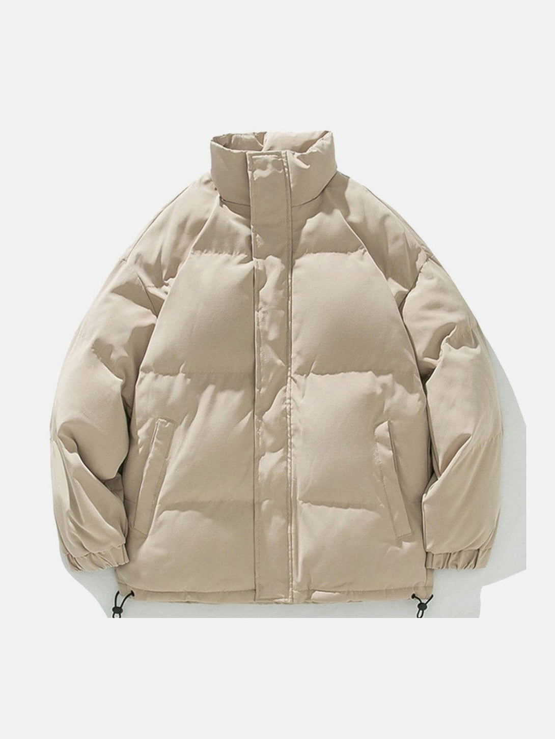 Helmiss - Solid Color Puffer Coat- Streetwear Fashion - helmiss.com