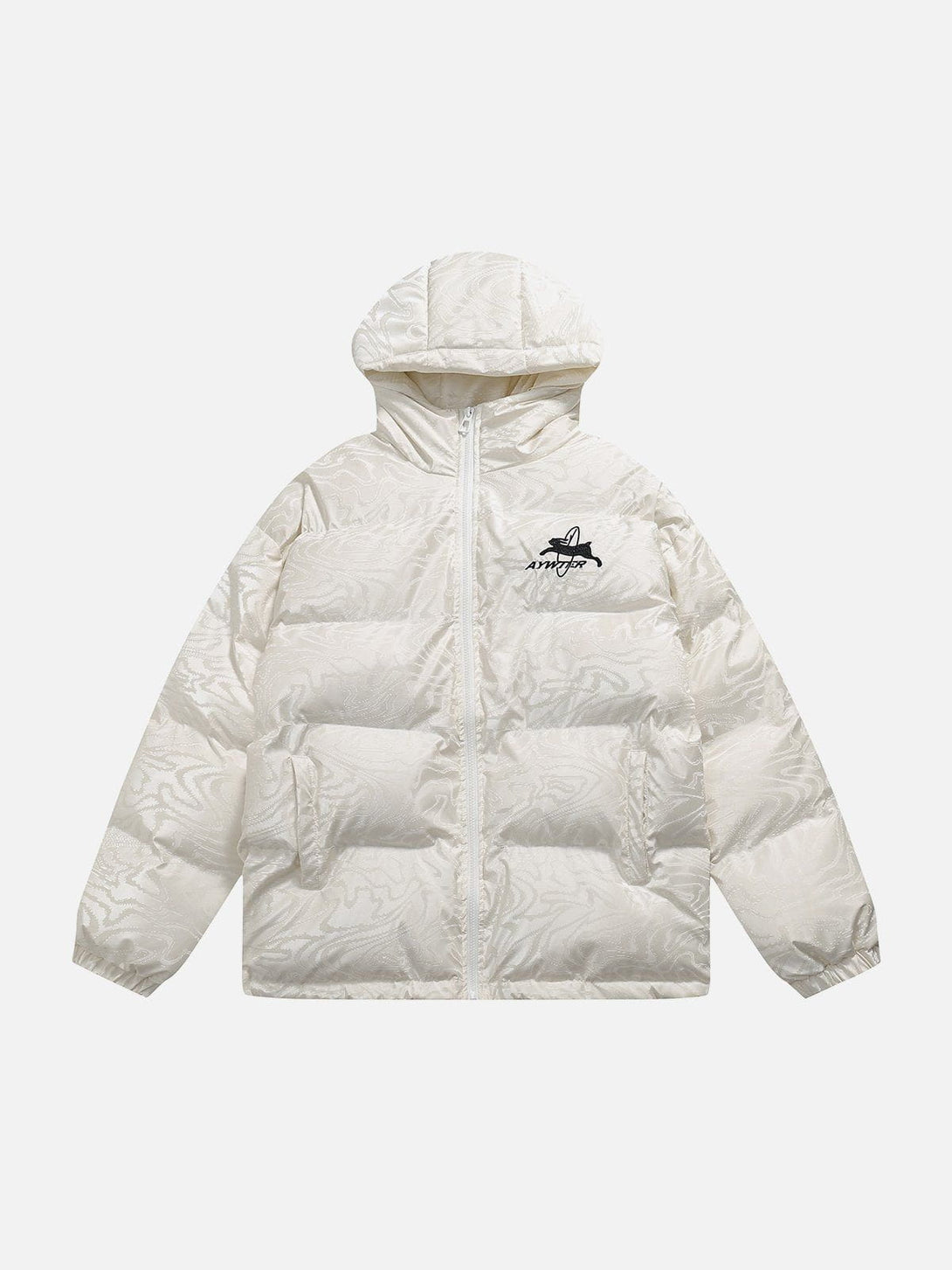 Helmiss - Solid Color Rabbit Graphic Winter Coat- Streetwear Fashion - helmiss.com