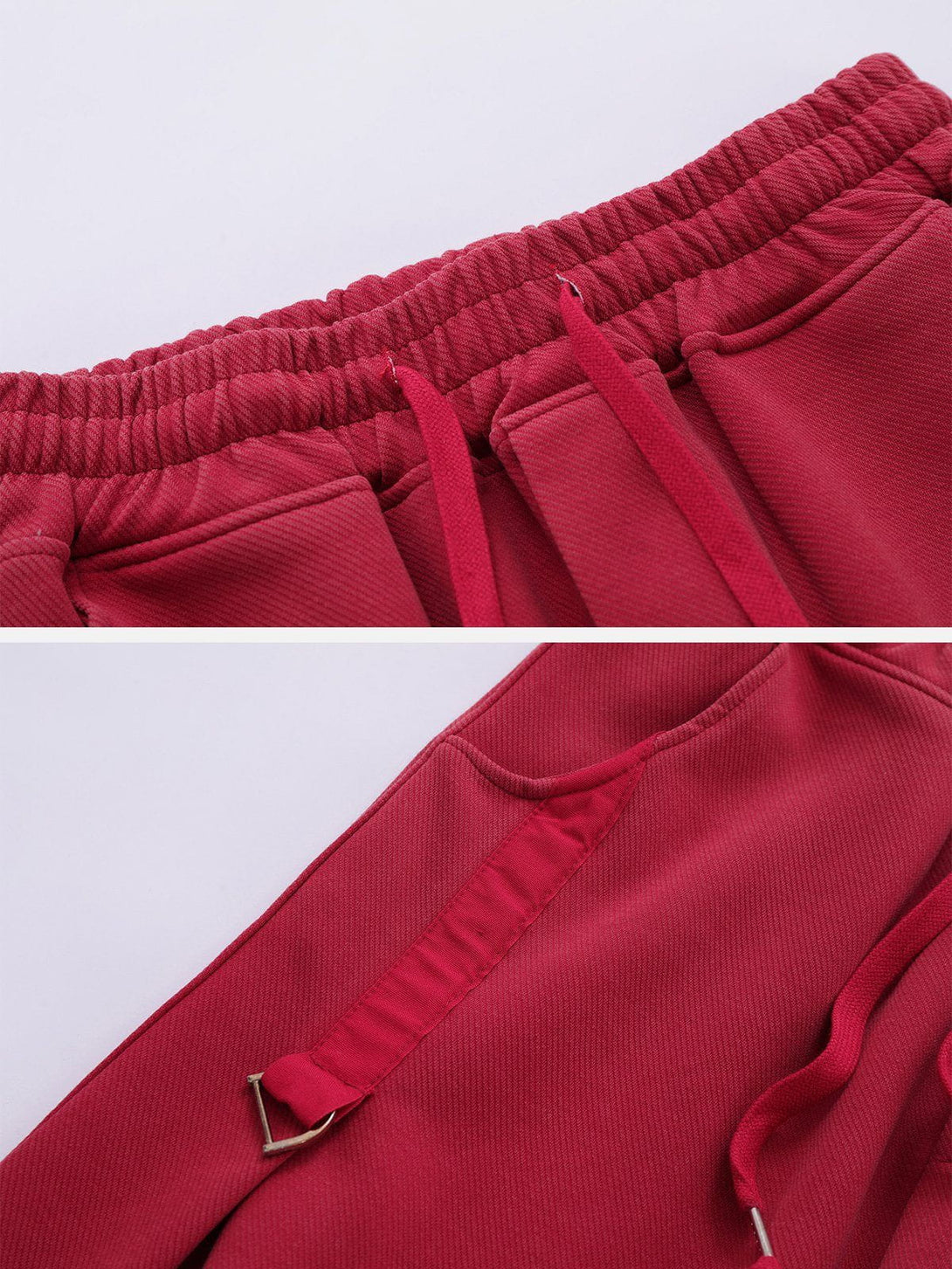 Helmiss - Solid Color Ruffle Sweatpants- Streetwear Fashion - helmiss.com