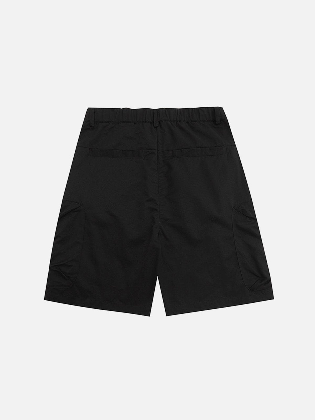 Helmiss - Solid Color Side Zipper Pockets Cargo Shorts- Streetwear Fashion - helmiss.com