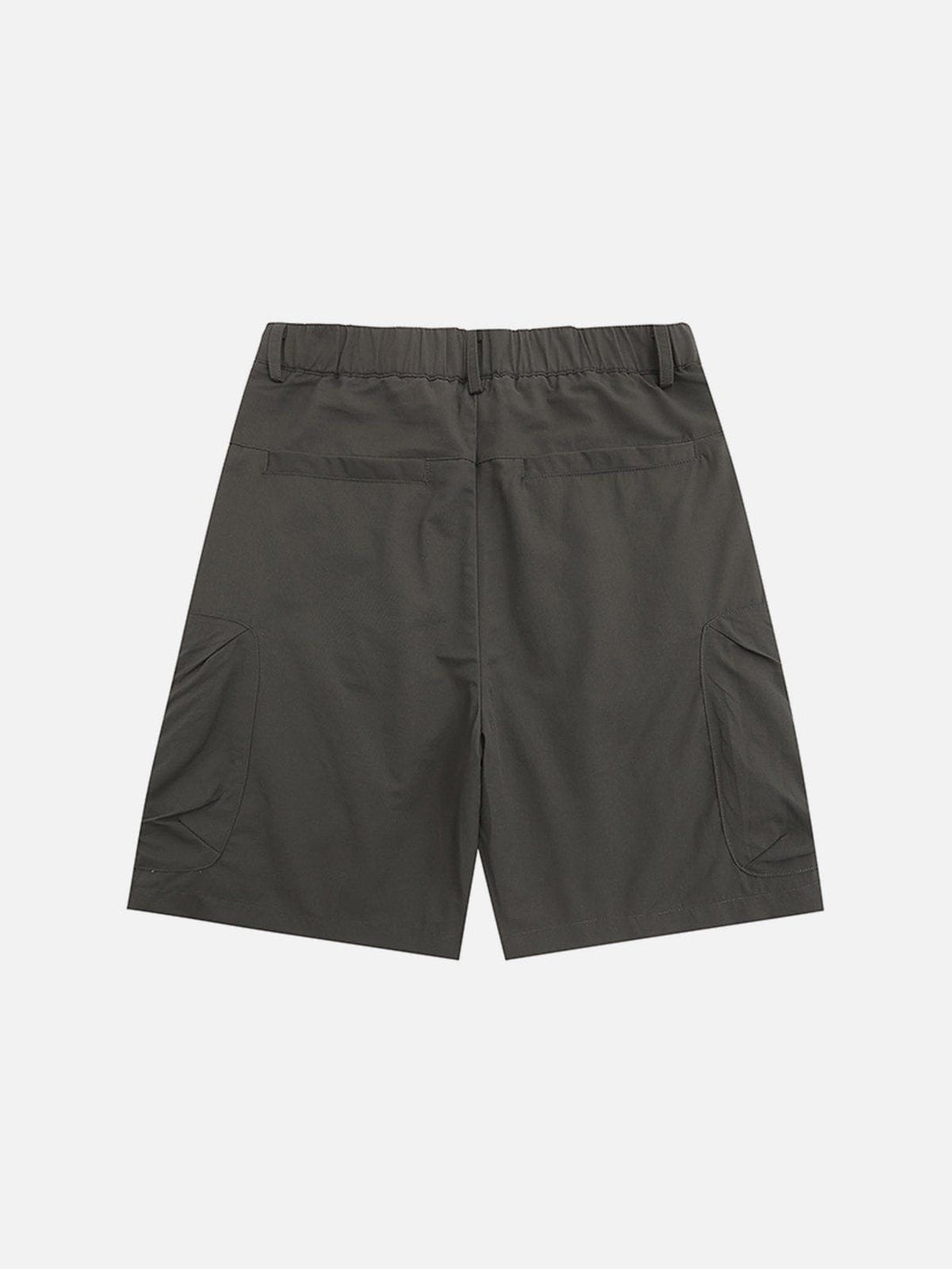 Helmiss - Solid Color Side Zipper Pockets Cargo Shorts- Streetwear Fashion - helmiss.com