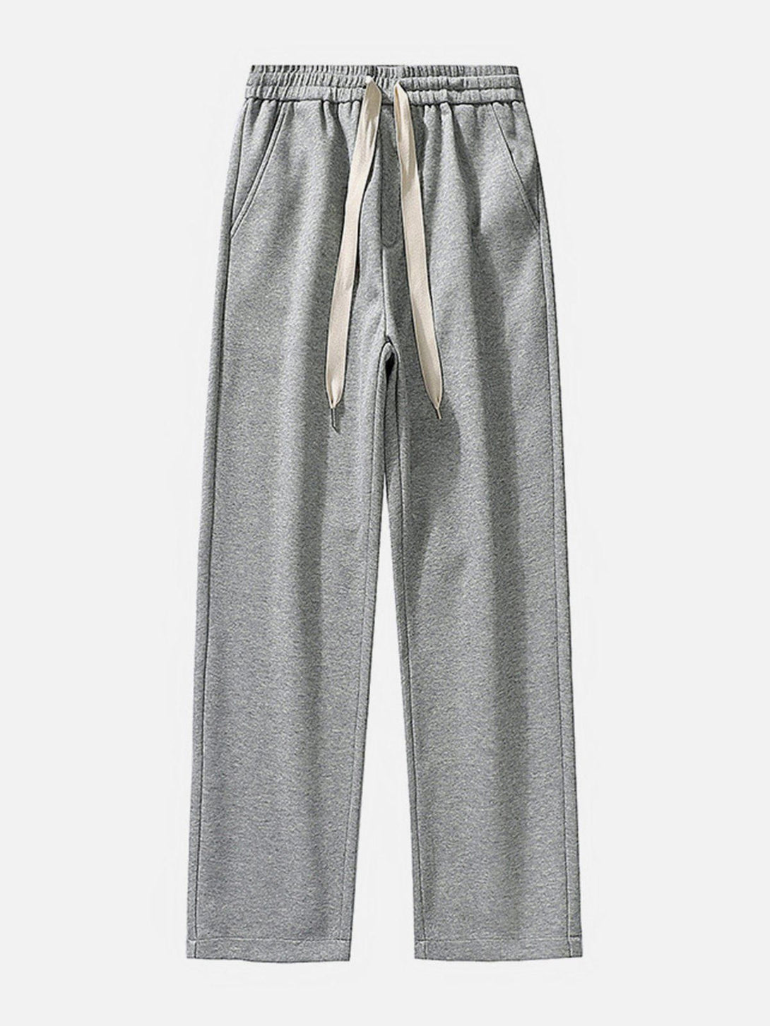 Helmiss - Solid Color Slack Drawstring Pants- Streetwear Fashion - helmiss.com