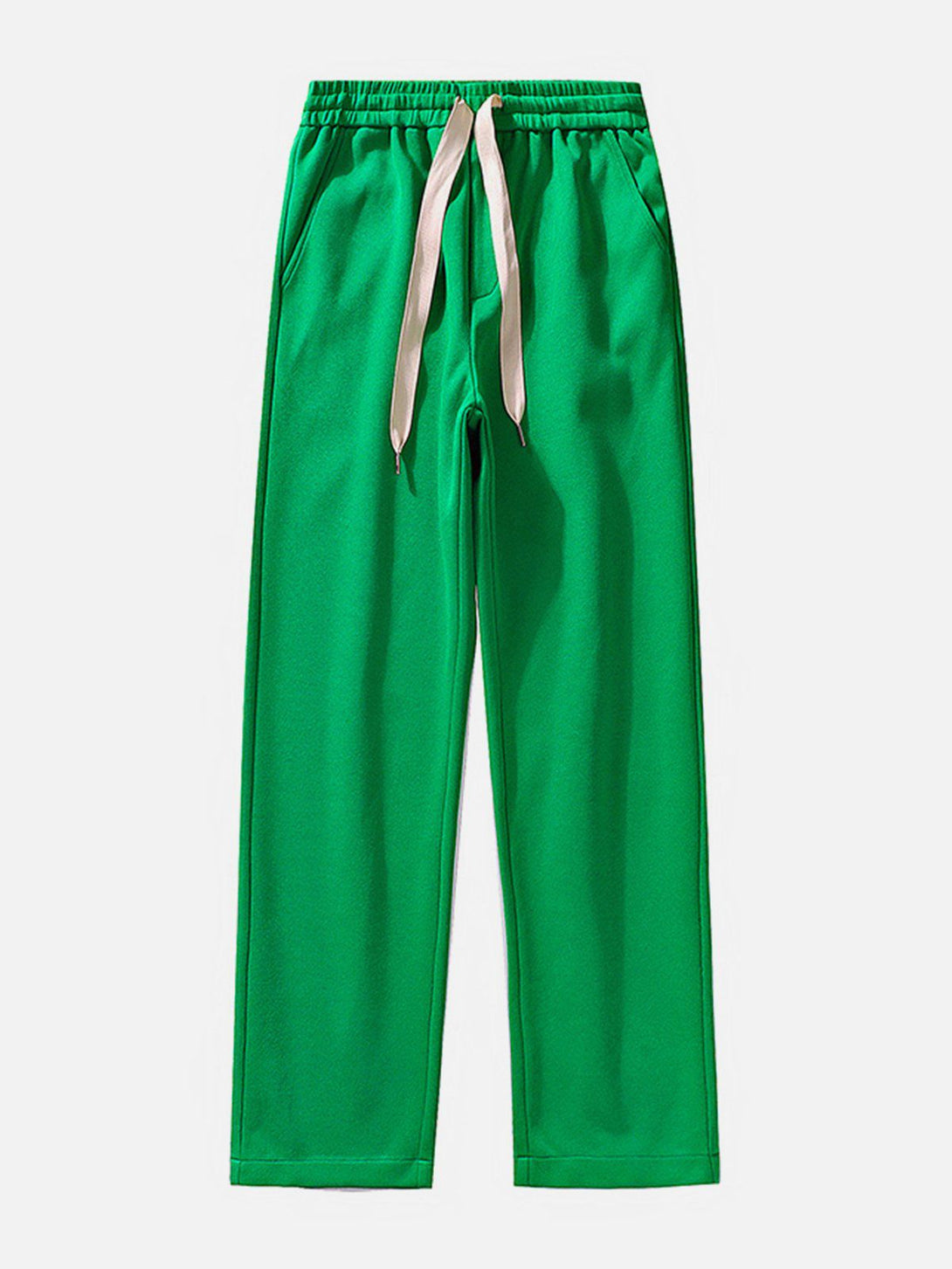 Helmiss - Solid Color Slack Drawstring Pants- Streetwear Fashion - helmiss.com