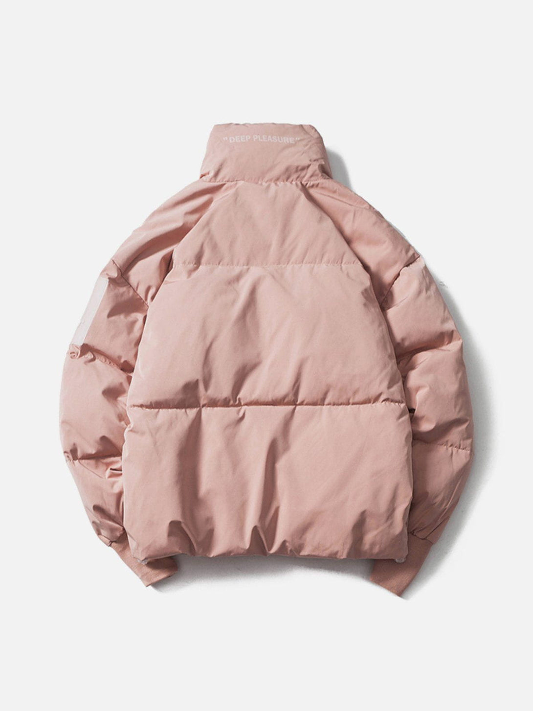 Helmiss - Solid Color Stand Collar Puffer Jacket- Streetwear Fashion - helmiss.com