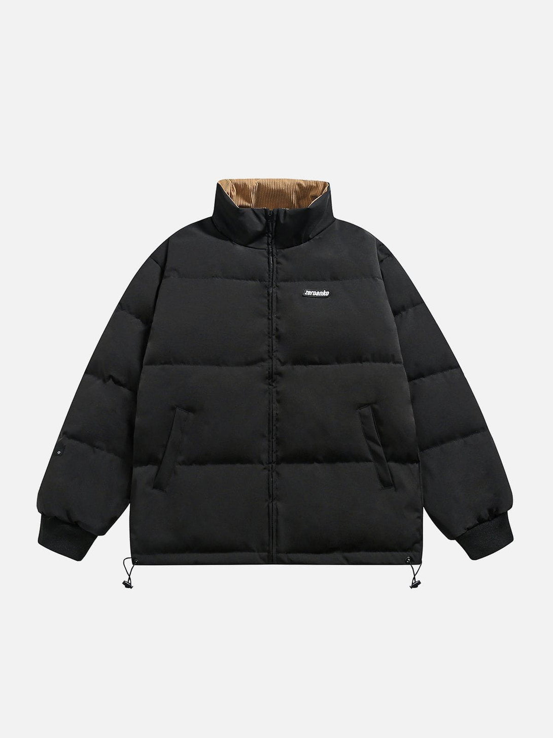 Helmiss - Solid Color Stand Collar Winter Coat- Streetwear Fashion - helmiss.com