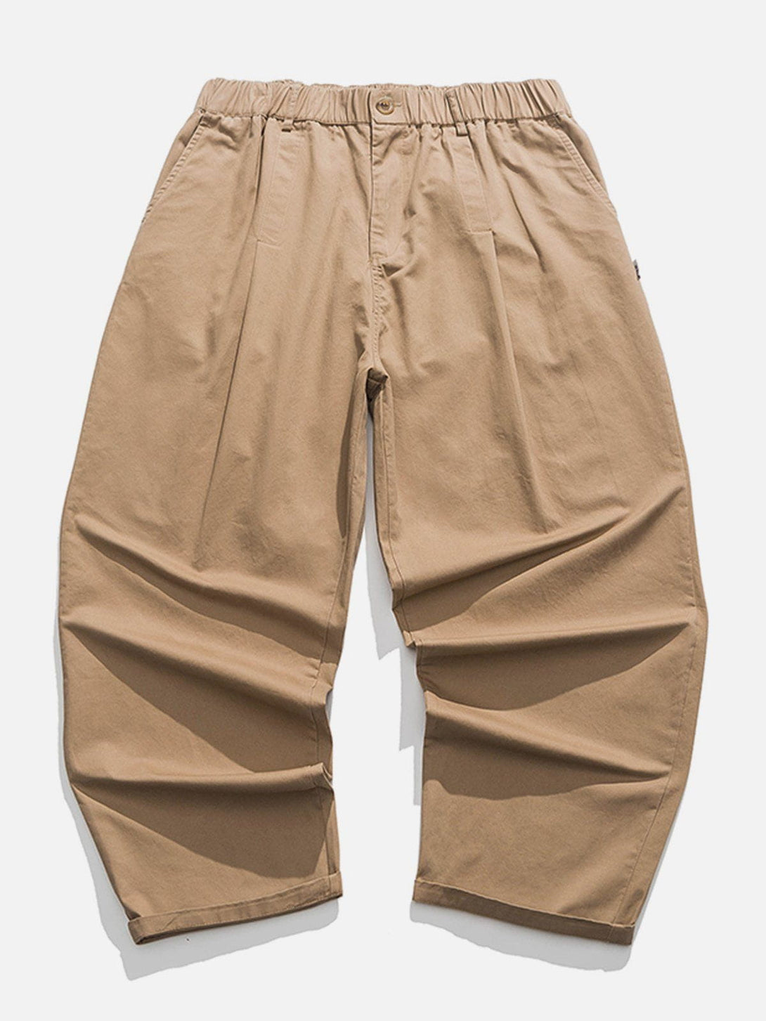 Helmiss - Solid Color Twill Cargo Pants- Streetwear Fashion - helmiss.com