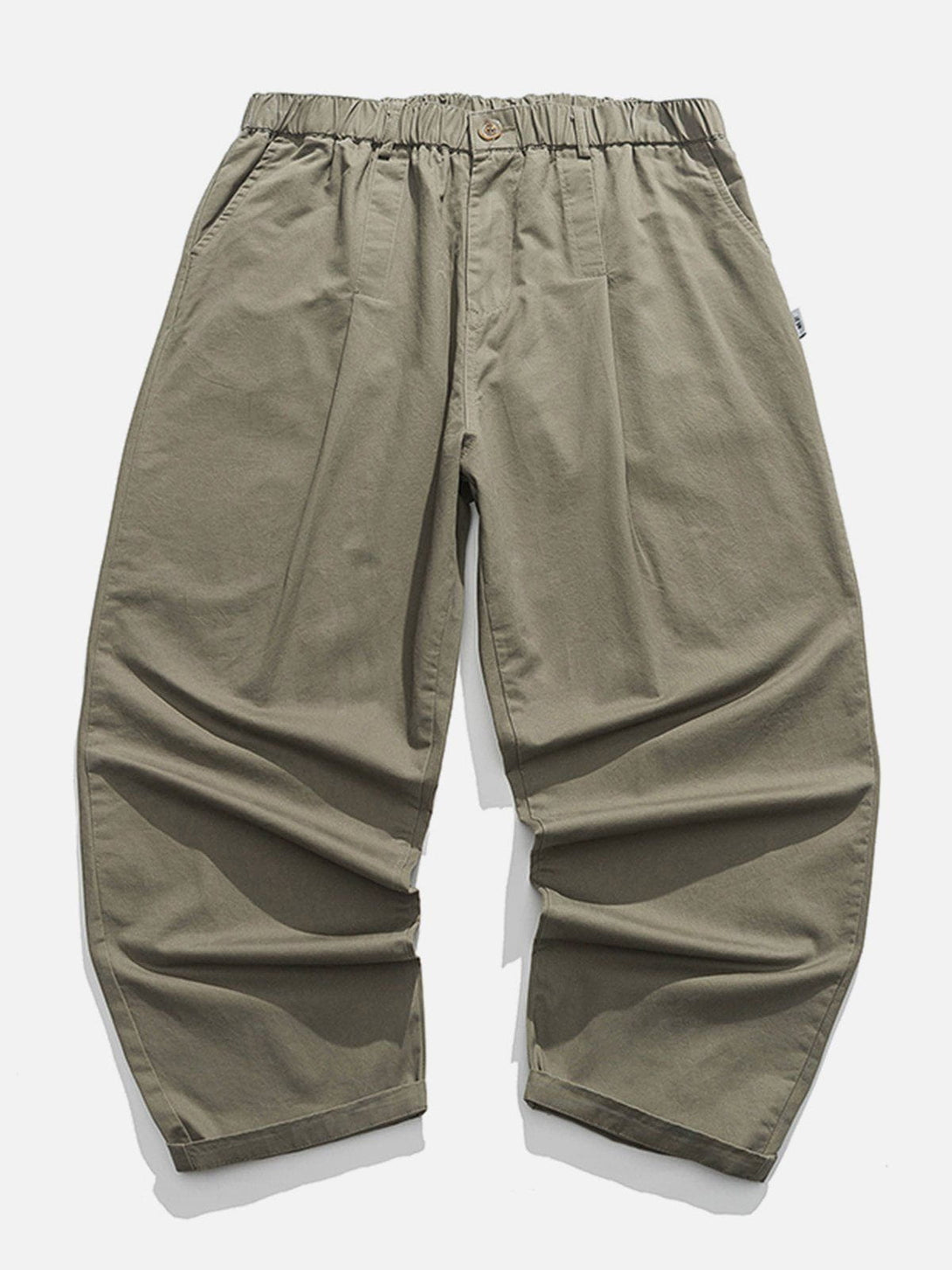 Helmiss - Solid Color Twill Cargo Pants- Streetwear Fashion - helmiss.com