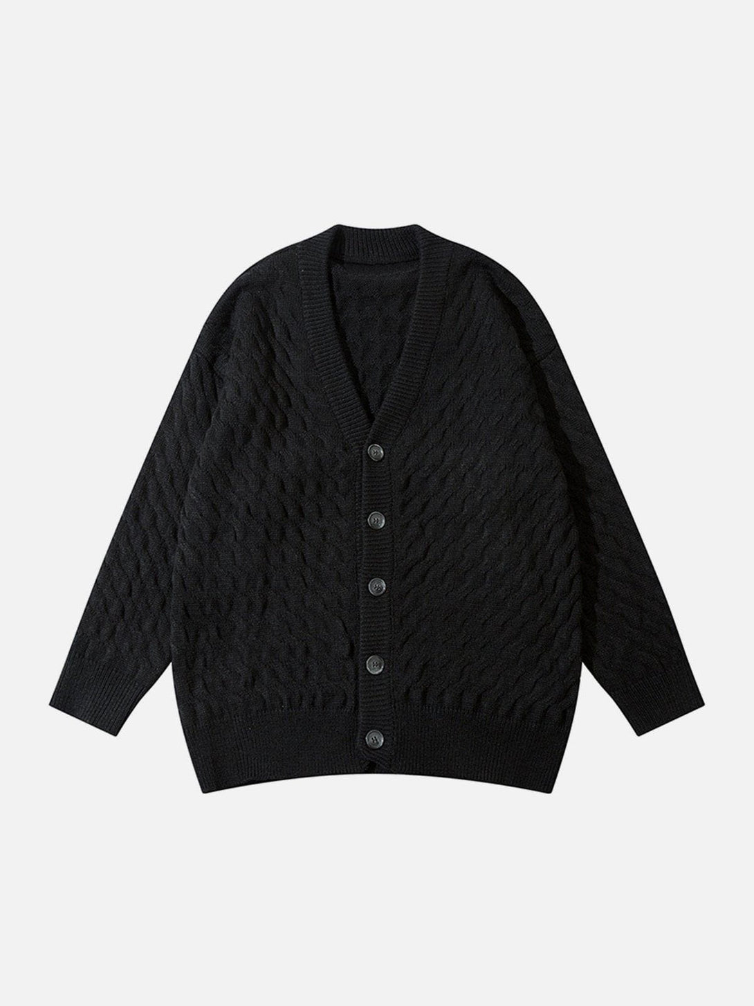 Helmiss - Solid Color Twist Cardigan- Streetwear Fashion - helmiss.com