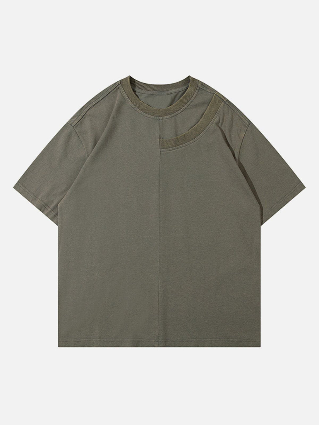 Helmiss - Solid Color Washed Tee- Streetwear Fashion - helmiss.com