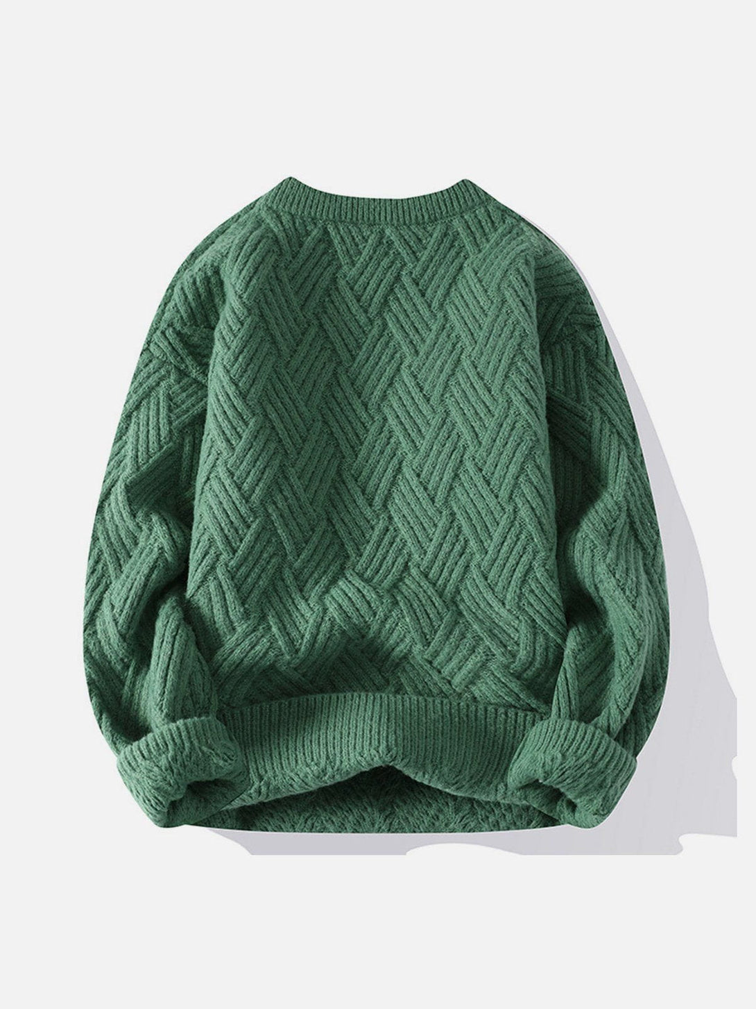 Helmiss - Solid Color Weave Cozy Sweater- Streetwear Fashion - helmiss.com