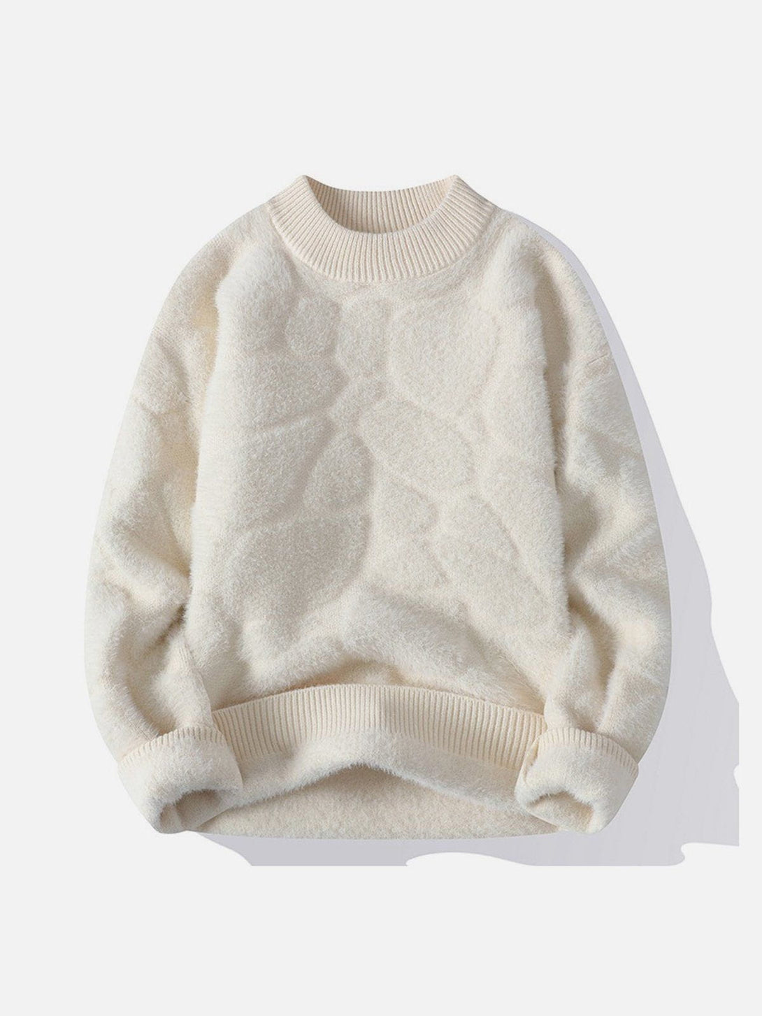 Helmiss - Solid Color Weave Cozy Sweater- Streetwear Fashion - helmiss.com