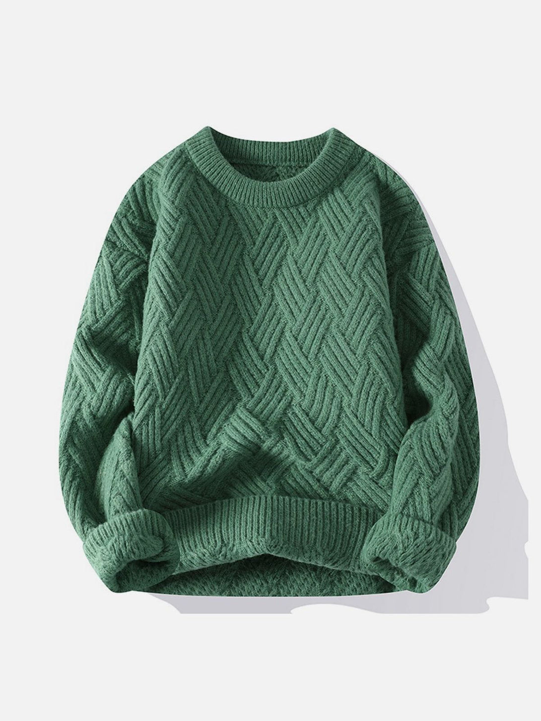 Helmiss - Solid Color Weave Cozy Sweater- Streetwear Fashion - helmiss.com