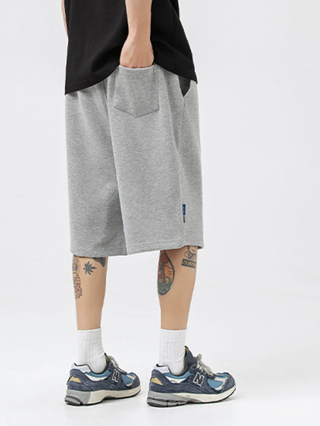 Helmiss - Solid Coloured Drawstring Shorts- Streetwear Fashion - helmiss.com