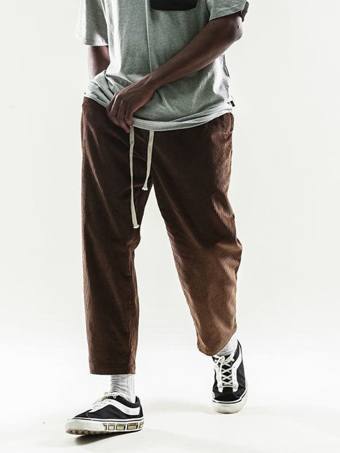 Helmiss - Solid Corduroy Pants- Streetwear Fashion - helmiss.com