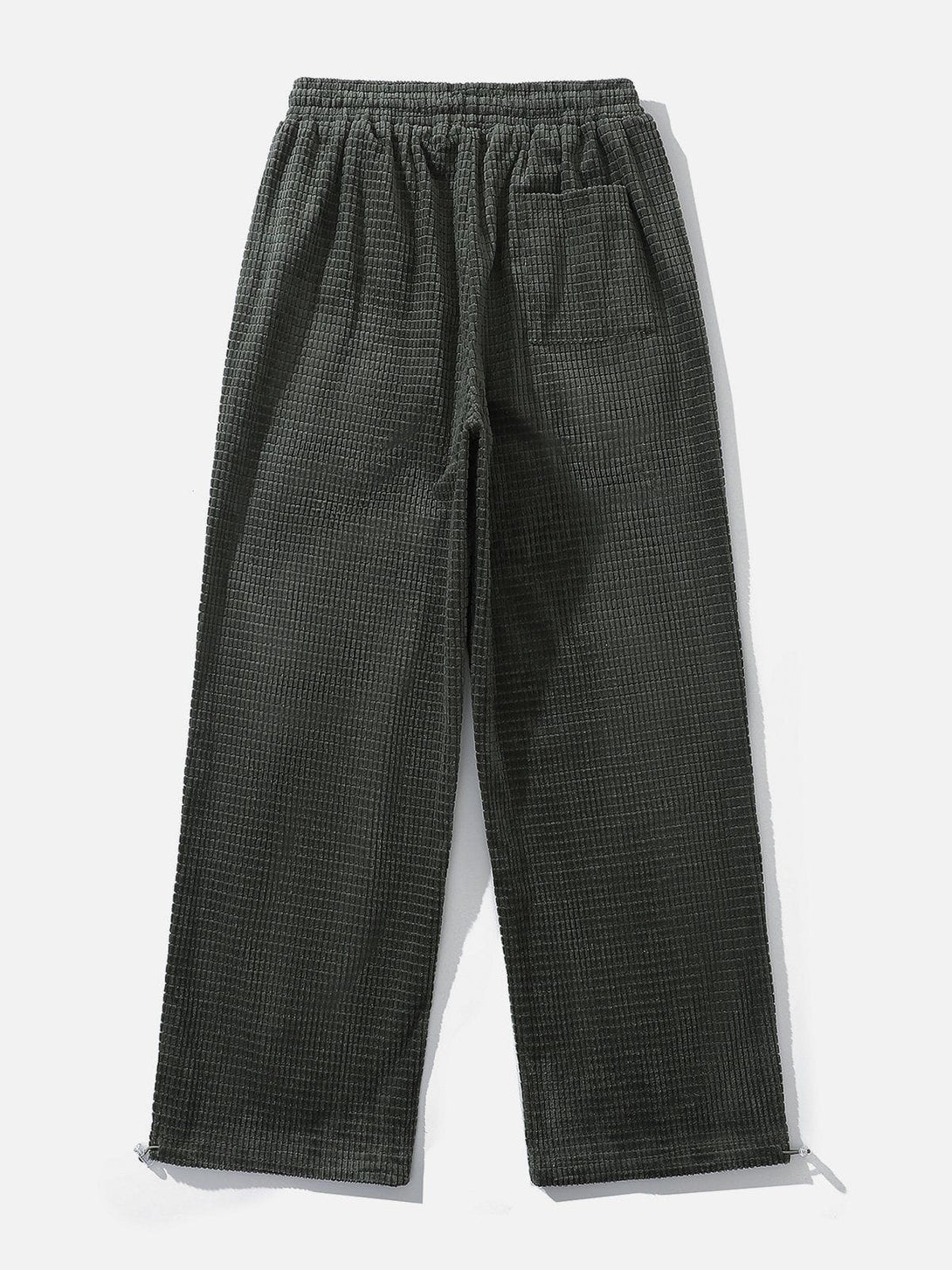 Helmiss - Solid Corduroy Waffle Pants- Streetwear Fashion - helmiss.com