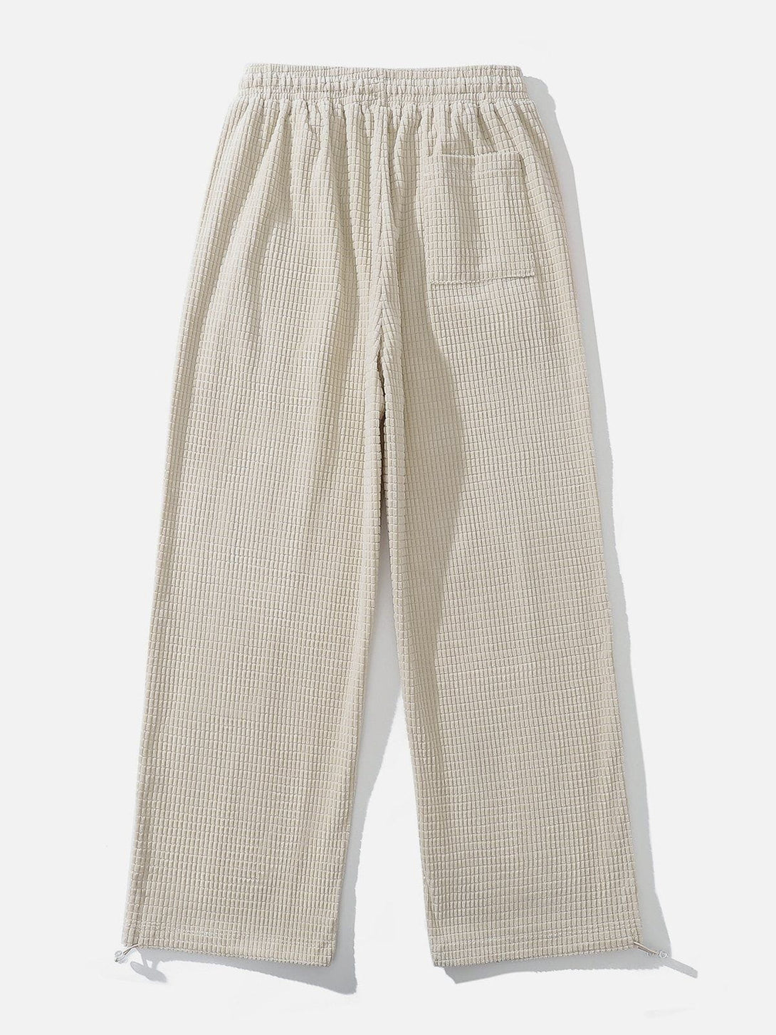 Helmiss - Solid Corduroy Waffle Pants- Streetwear Fashion - helmiss.com