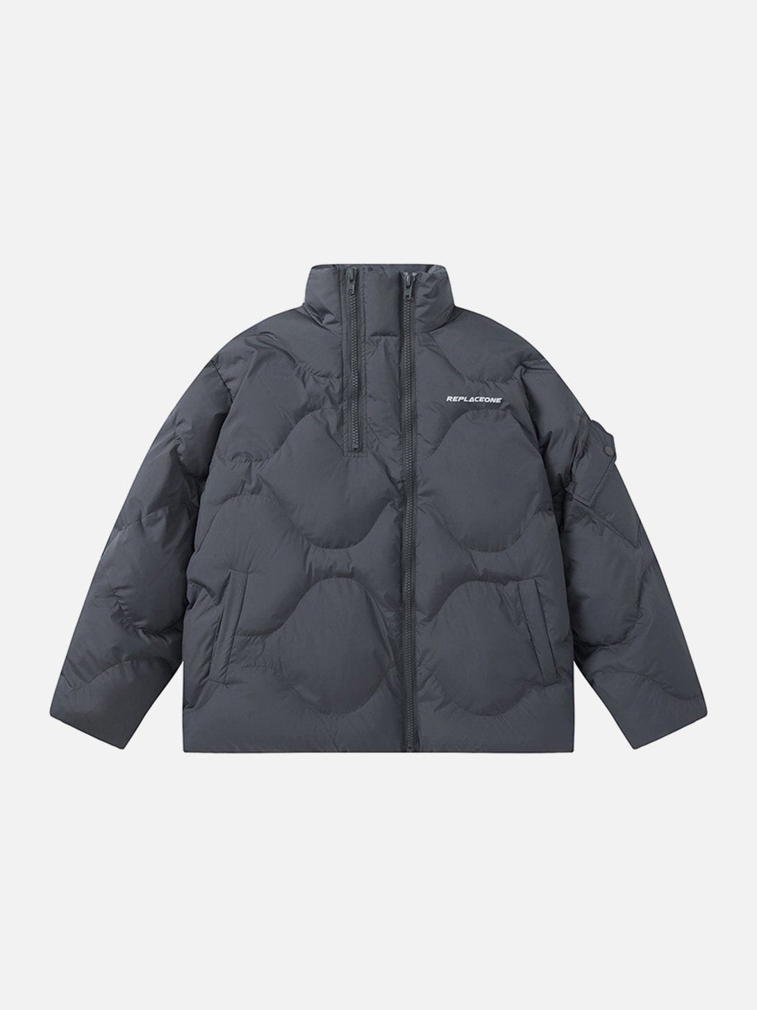 Helmiss - Solid Double Zipper Winter Coat- Streetwear Fashion - helmiss.com