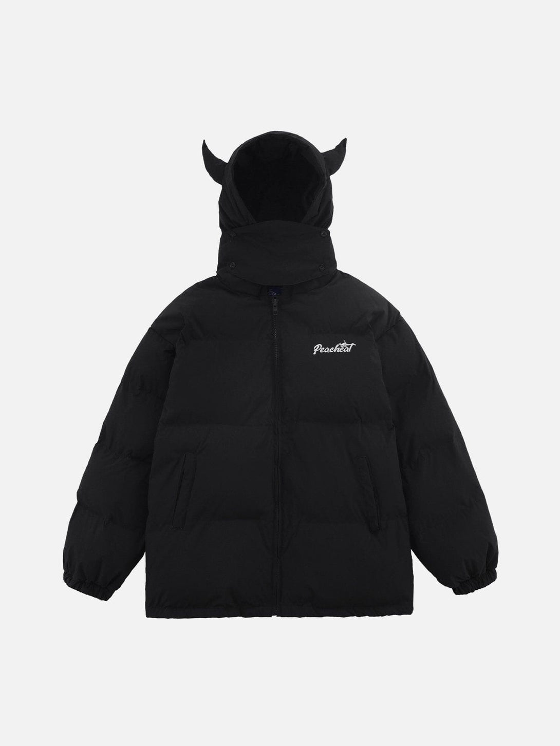 Helmiss - Solid Embroidered Hood Winter Coat- Streetwear Fashion - helmiss.com