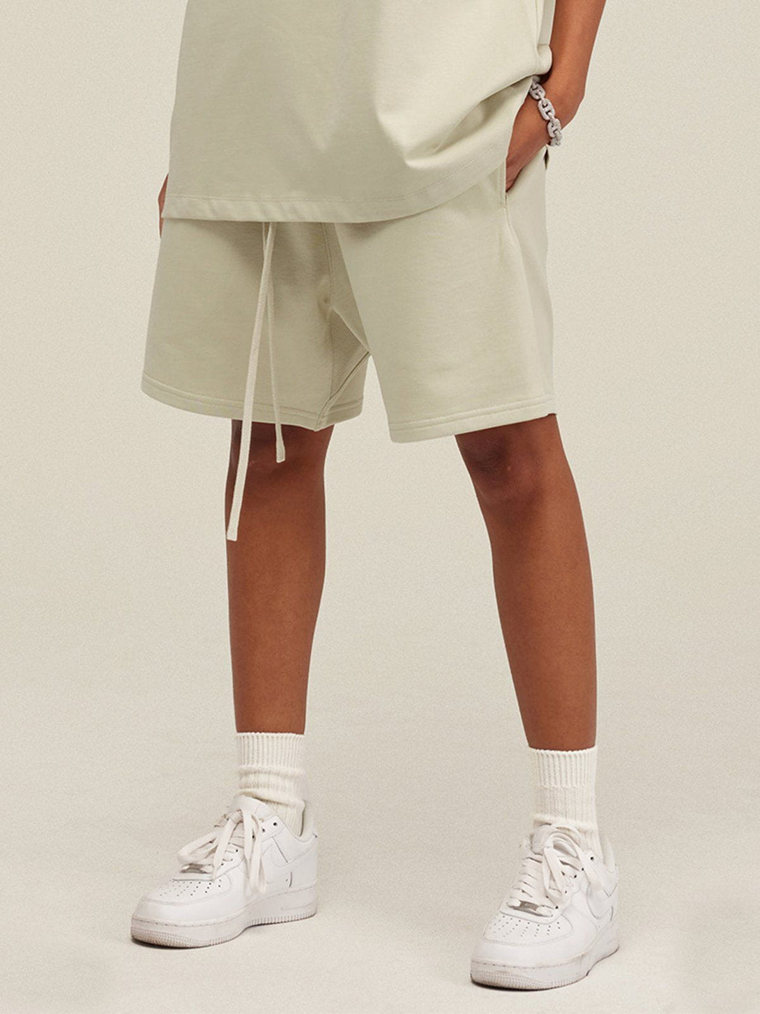 Helmiss - Solid Essential Drawstring Shorts- Streetwear Fashion - helmiss.com