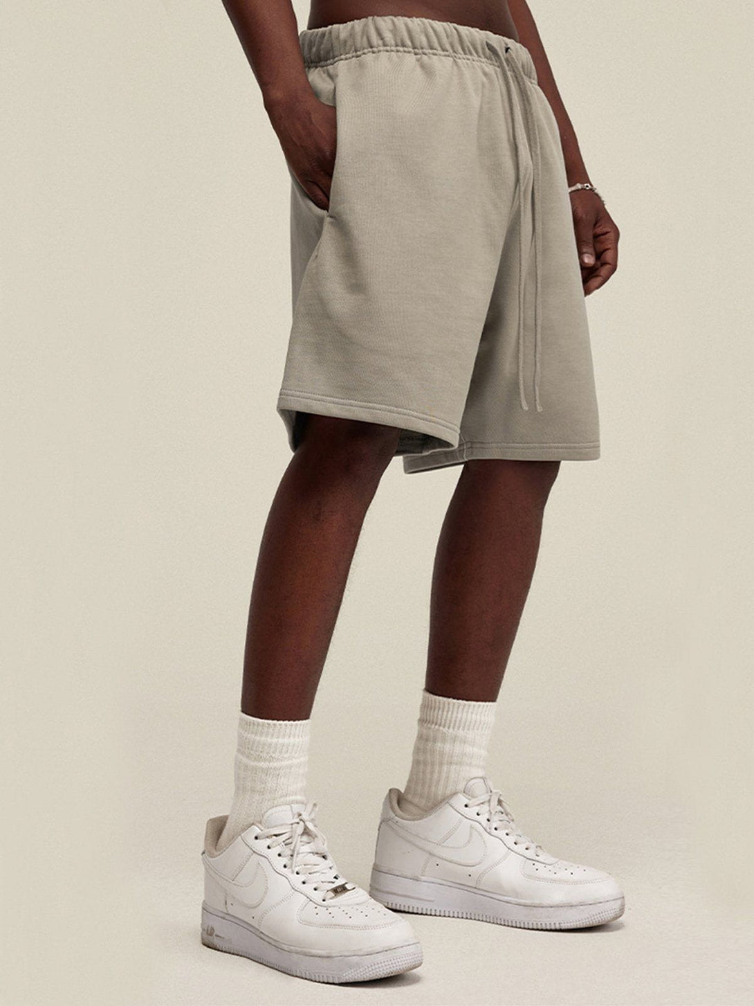 Helmiss - Solid Essential Drawstring Shorts- Streetwear Fashion - helmiss.com